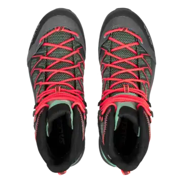 Salewa Mountain Trainer Lite Mid Gore-Tex® Womens Shoes - Feld Green/Fluo Coral