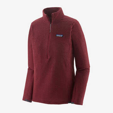 Patagonia Womens R1® Air Zip-Neck - Sequoia Red